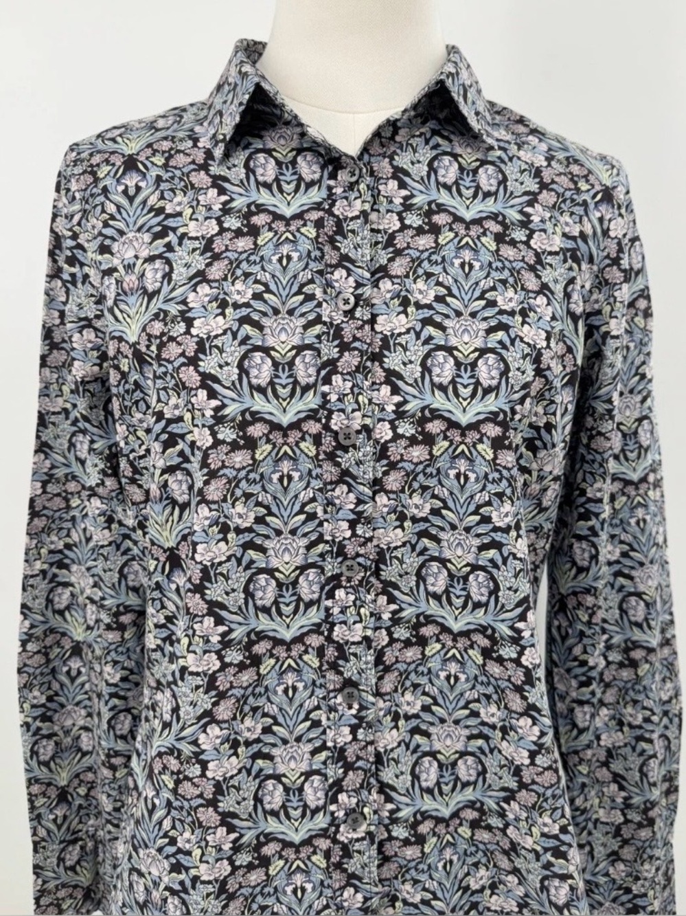 J CREW LIBERTY LONDON Slim Perfect Shirt in June’s Meadow Dark Size 10